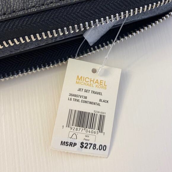 Copied - Michael kors large continental wallet in black signature new - Picture 4 of 6
